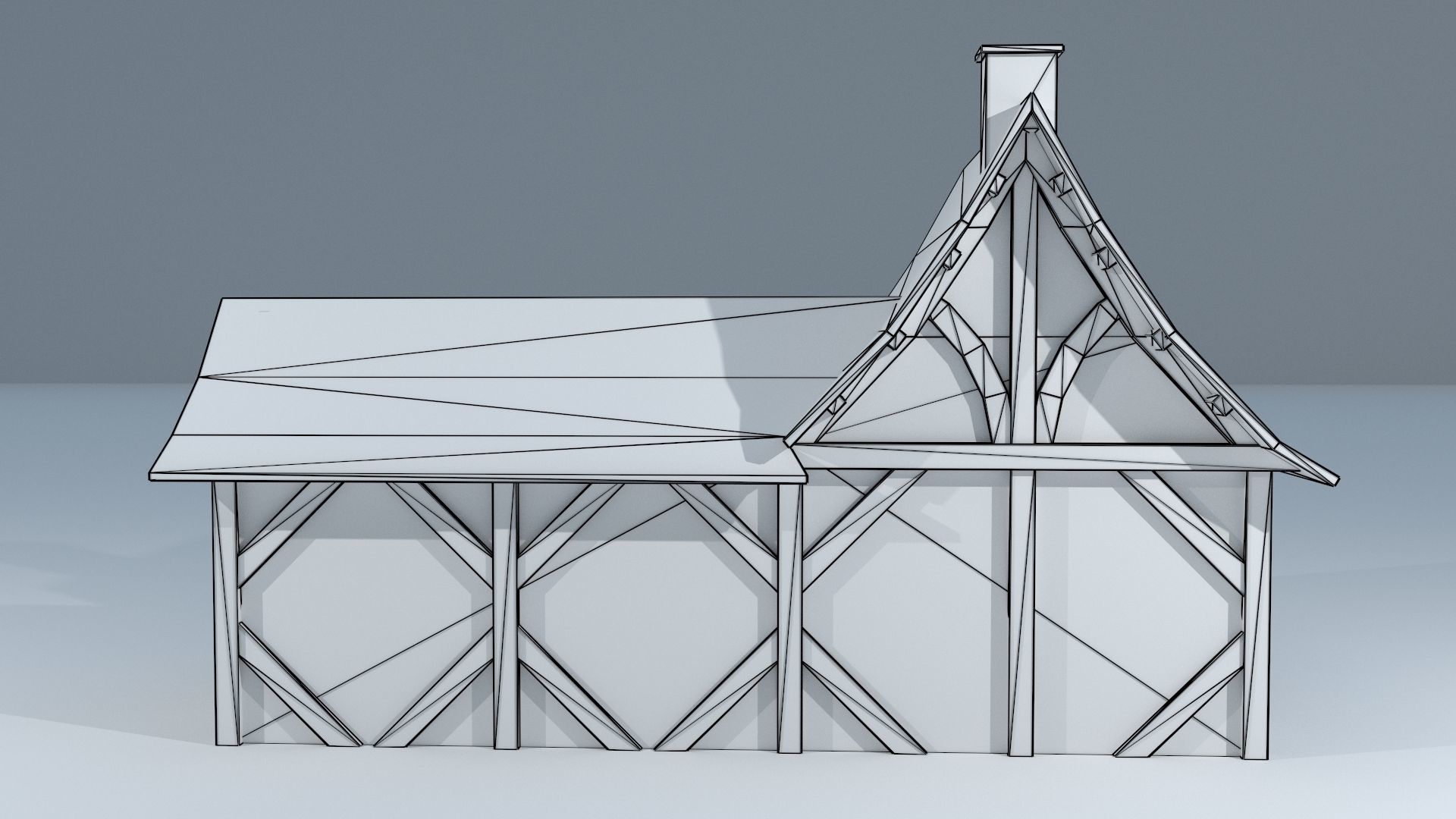 Medieval House 2 Low-poly 3D model_12