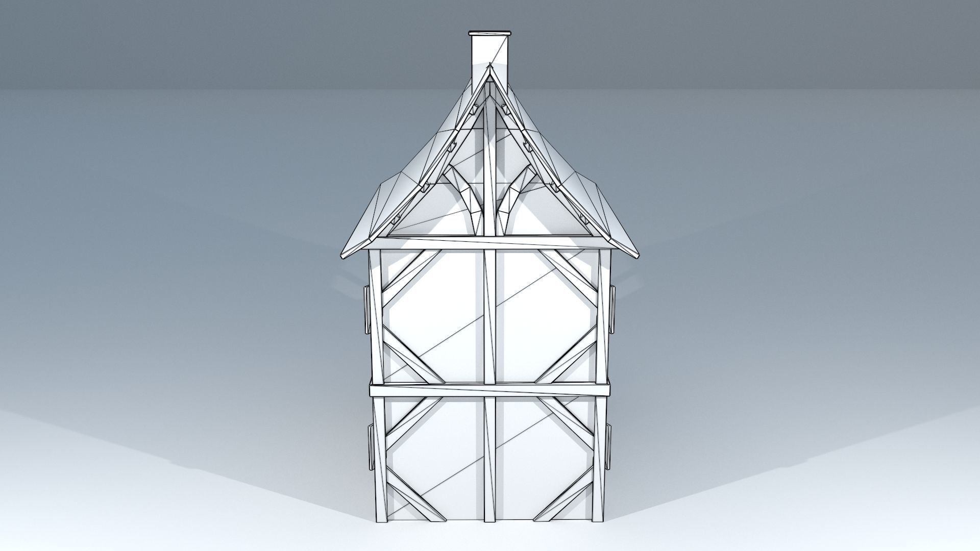 Medieval House 3 Low-poly 3D model_12