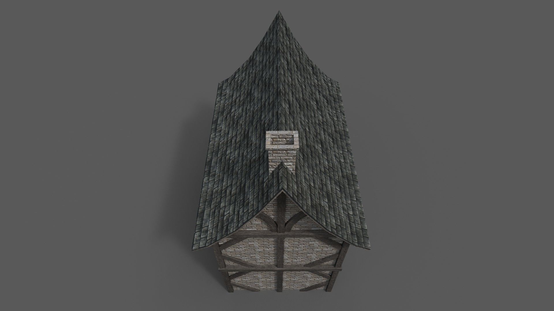 Medieval House 3 Low-poly 3D model_8