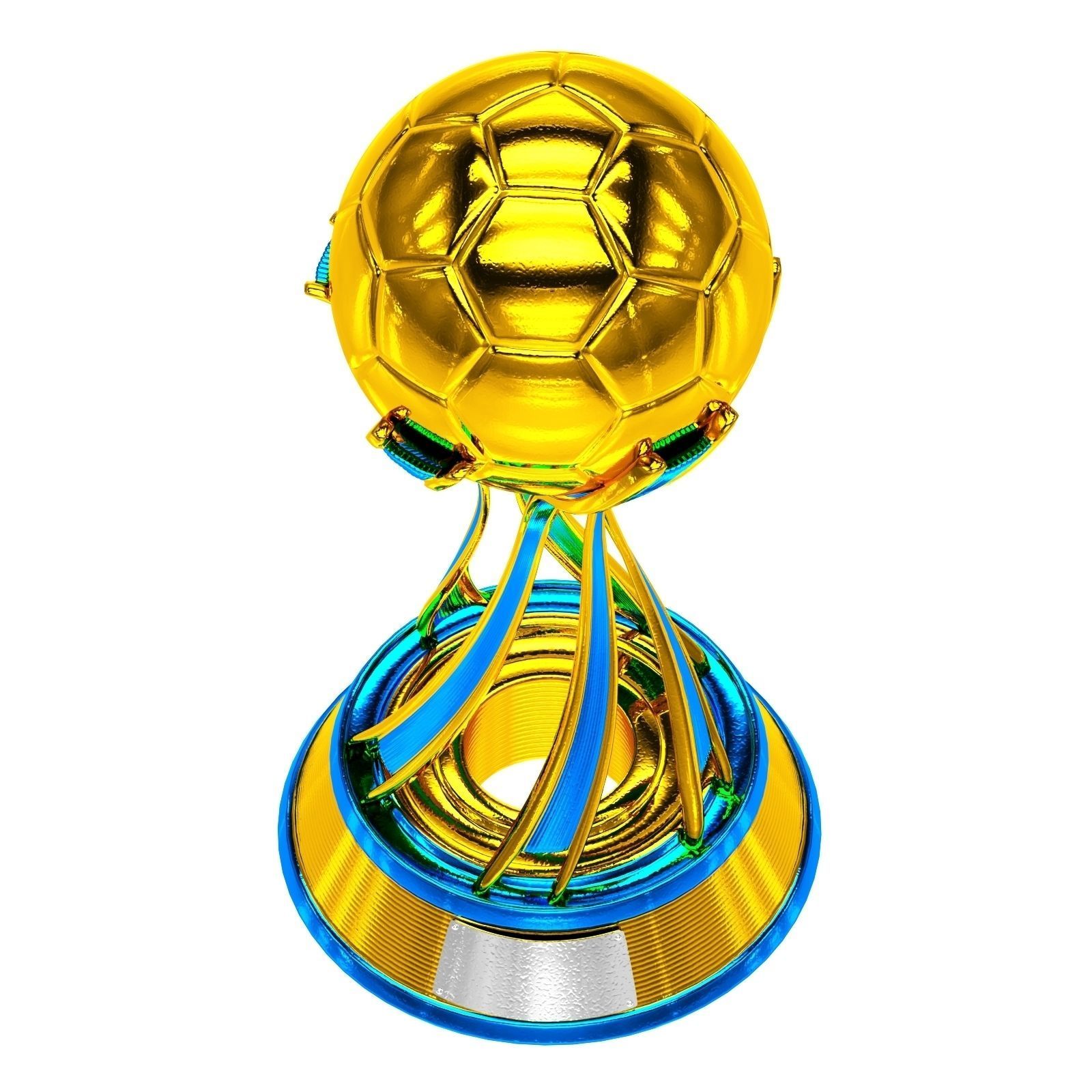 Football Soccer Cup Trophy 3D model_1