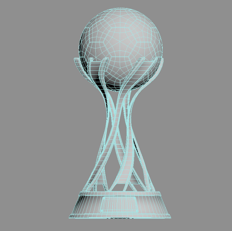 Football Soccer Cup Trophy 3D model_3