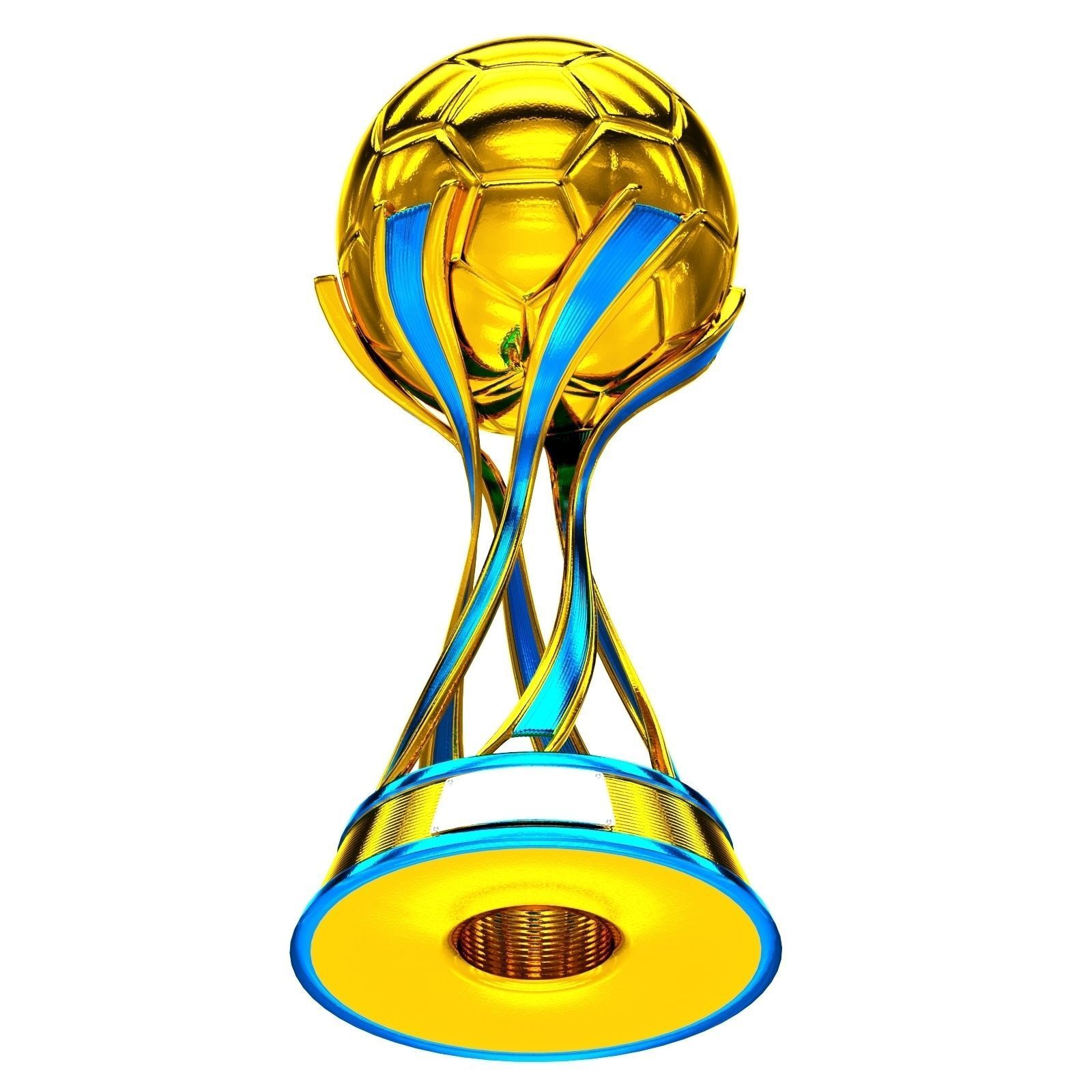 Football Soccer Cup Trophy 3D model_2