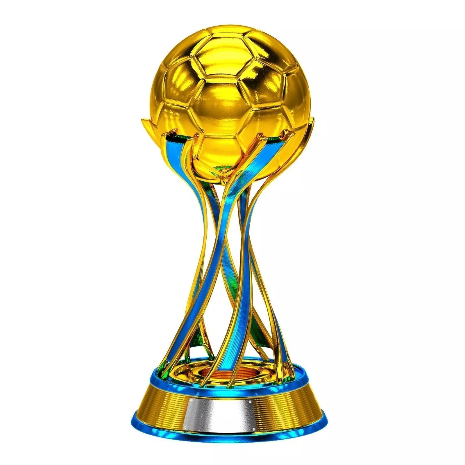 Football Soccer Cup Trophy 3D model_0