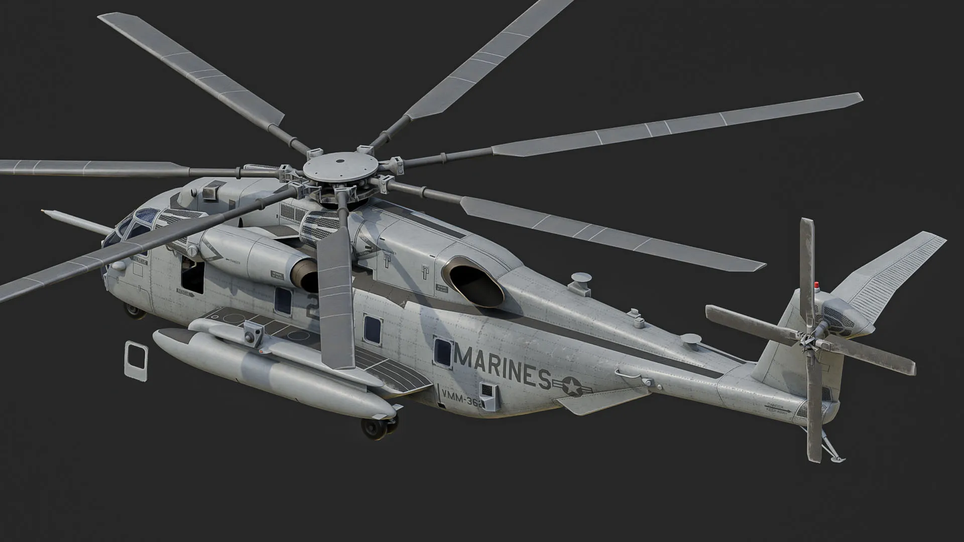 3D model CH-53 Military Helicopter VR / AR / low-poly | CGTrader