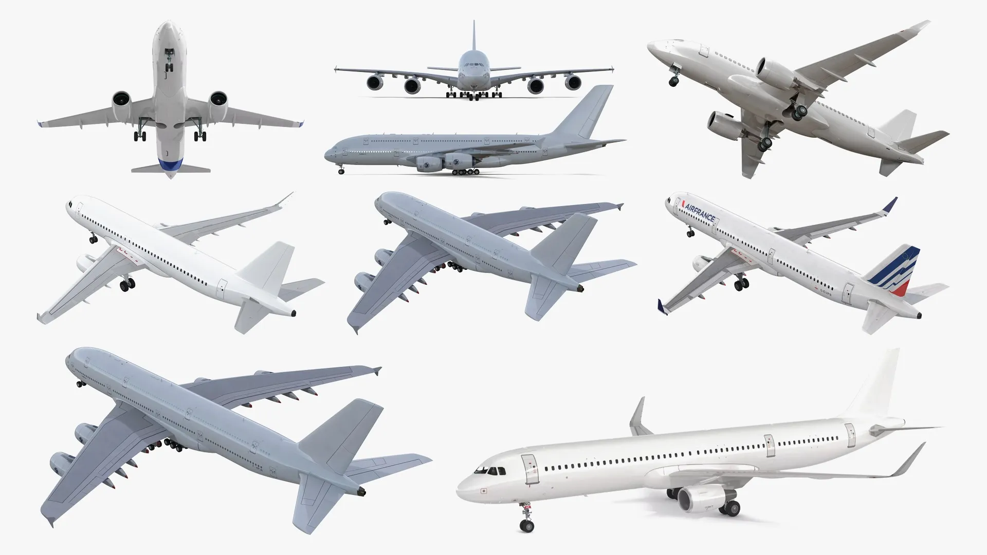 Airbus Aircraft with Interior Collection 2 3D Model Pack | CGTrader