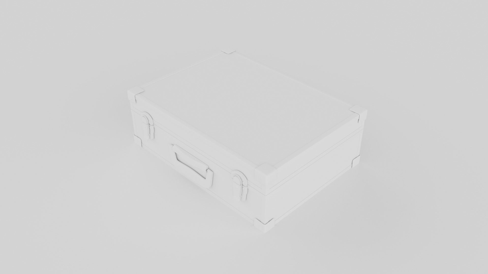 Metal briefcase 3D model_1