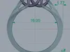 Modern Three Stone Diamond Ring 3D model 3D printable | CGTrader