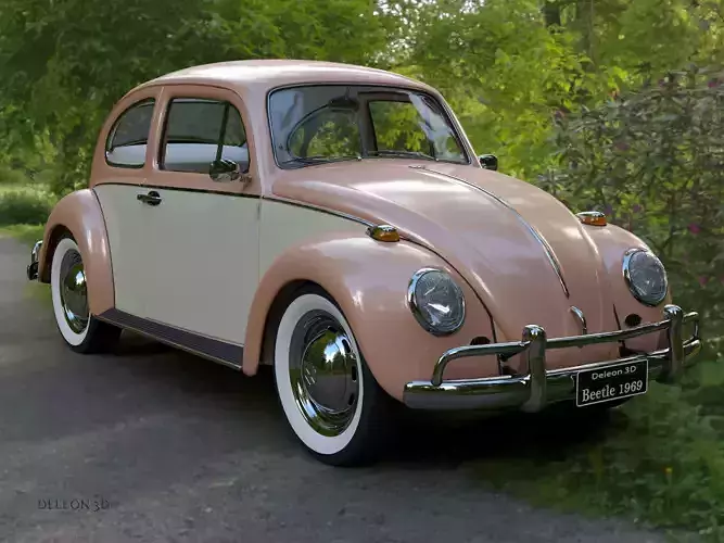 Volkswagen Beetle Fusca 1969 3D model