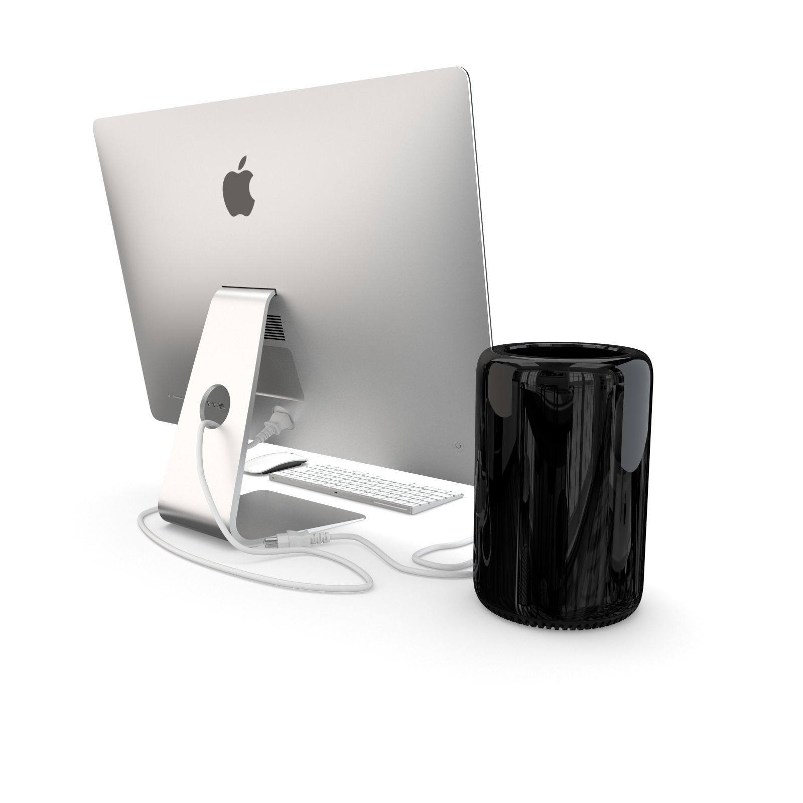 Apple Office Mac Set 3D model_3