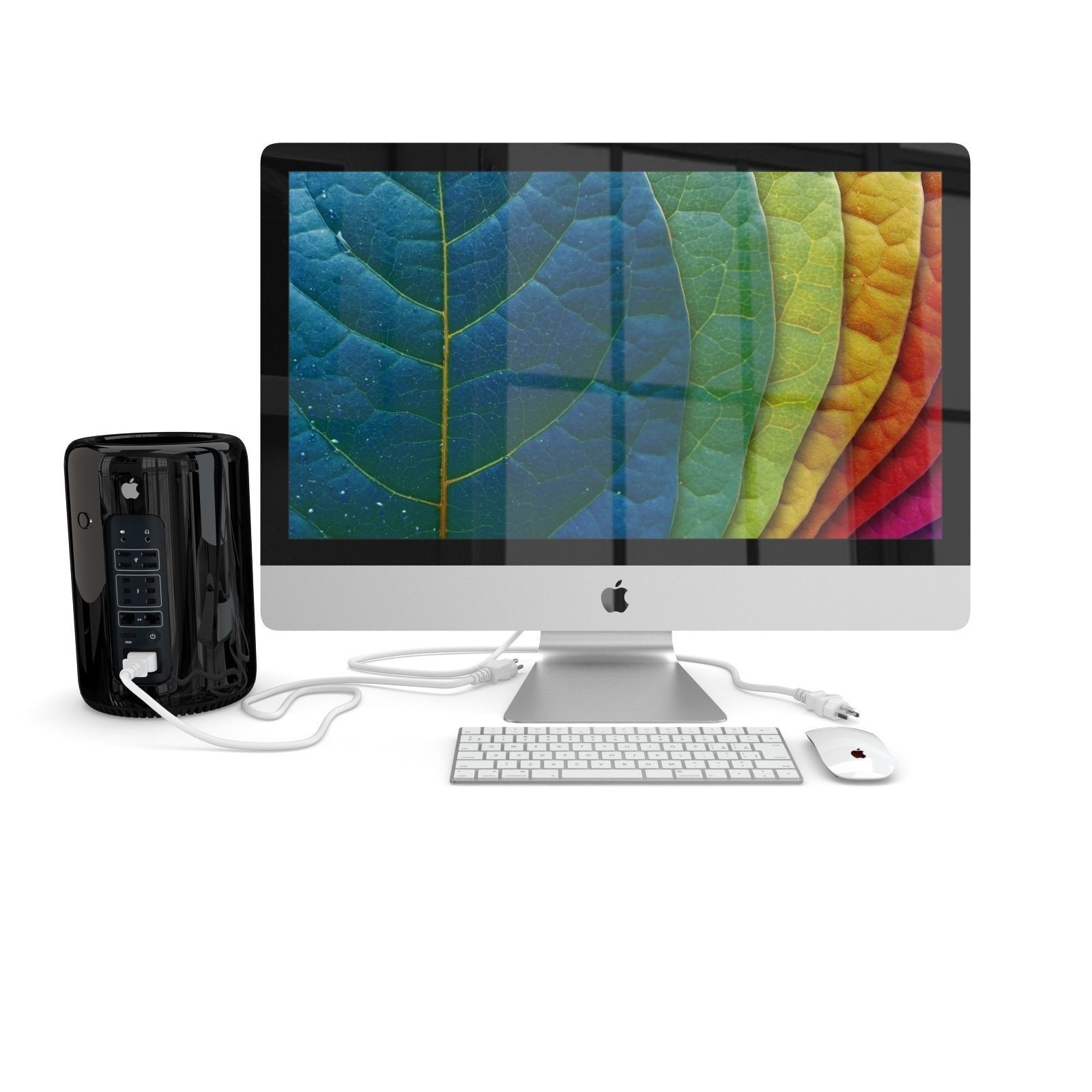 Apple Office Mac Set 3D model_2