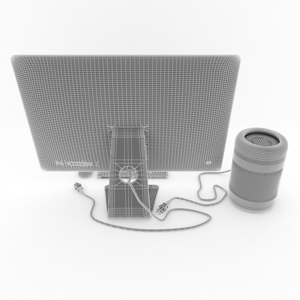 Apple Office Mac Set 3D model_6