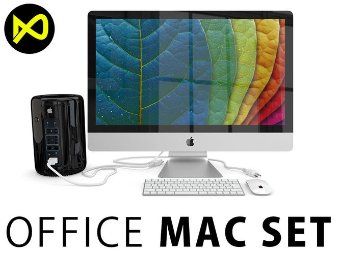 Apple Office Mac Set 3D model