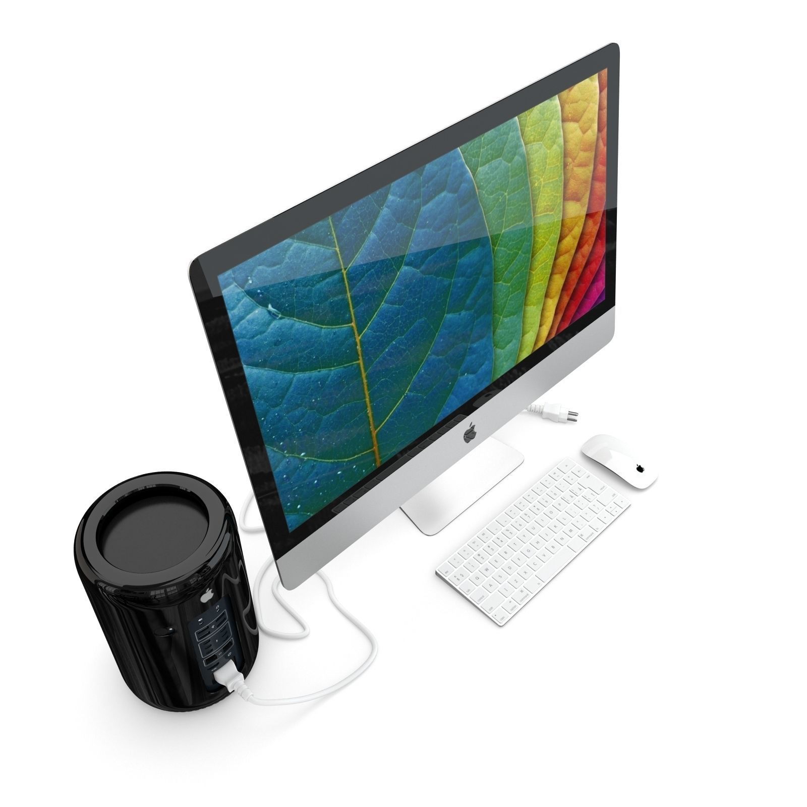 Apple Office Mac Set 3D model_5