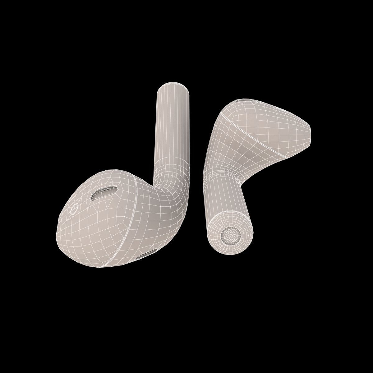 Apple AirPods Wireless 3D model_14