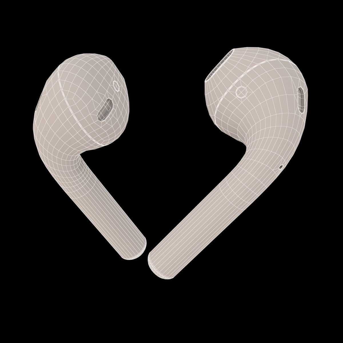Apple AirPods Wireless 3D model_17