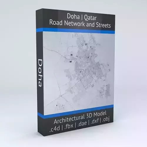 Doha Road Network and Streets 3D model