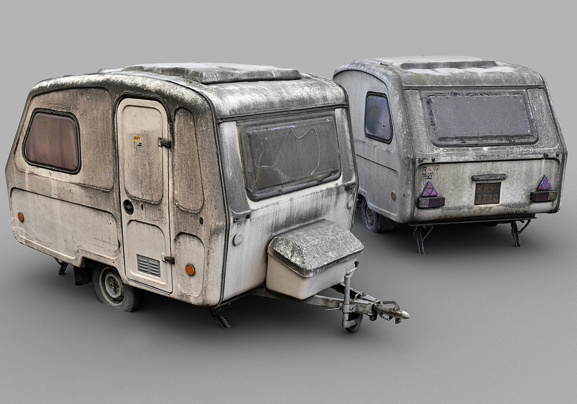 3D model Abandoned Wreck Caravan VR / AR / low-poly | CGTrader