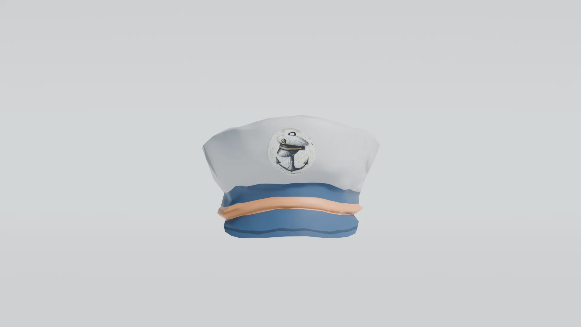3D model Low Poly Captain Cap 3D Model VR / AR / low-poly | CGTrader