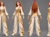 3D model Golden Arab Fashion Female Fantasy Character VR / AR / low ...
