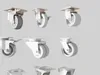 Industrial Caster Wheels Collection Swivel Fixed Brake Casters 3D model ...