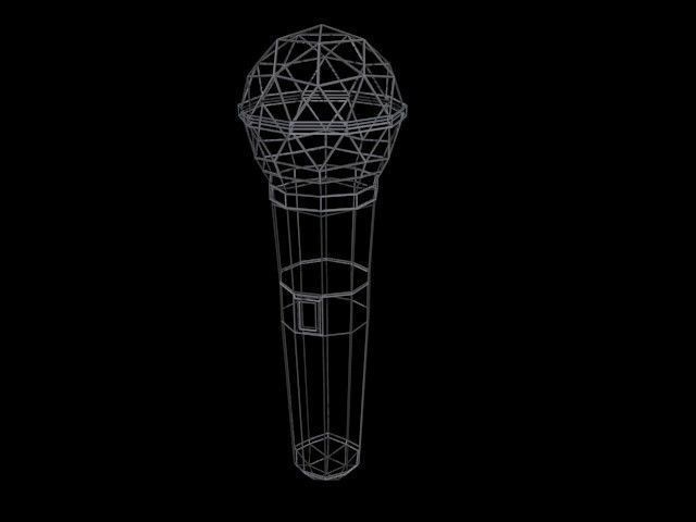 Low poly microphone Low-poly 3D model_15