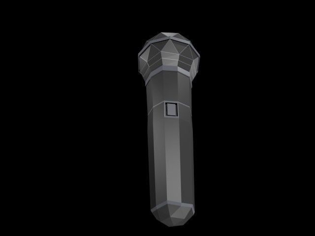 Low poly microphone Low-poly 3D model_12
