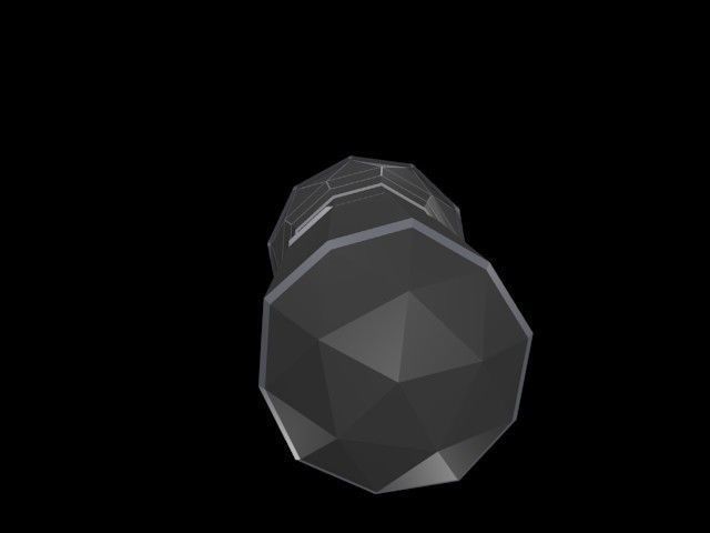 Low poly microphone Low-poly 3D model_7