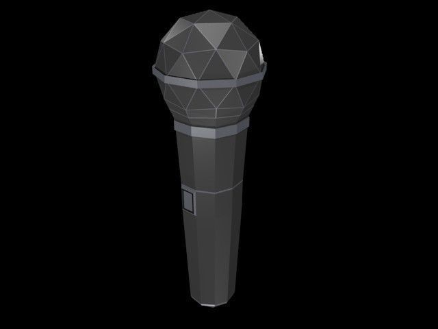 Low poly microphone Low-poly 3D model