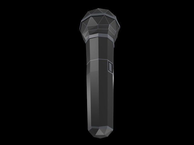 Low poly microphone Low-poly 3D model_1