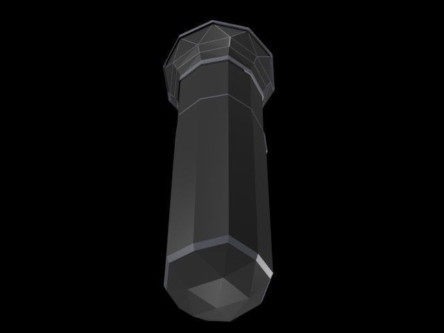 Low poly microphone Low-poly 3D model_2