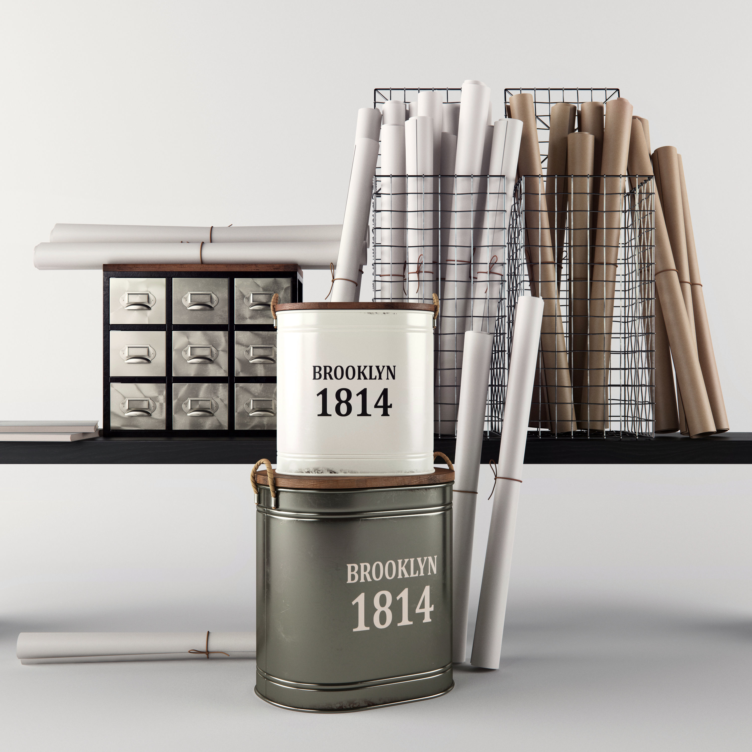 Decorative set 01 3D model_2