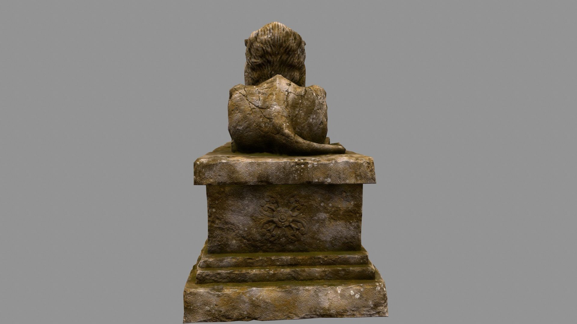 Lion Statue 9 Low-poly 3D model_1