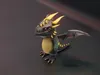 3D model Cartoon Black Dragon Animated 3D Model with Music Sound ...