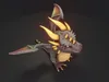 3D model Cartoon Black Dragon Animated 3D Model with Music Sound ...