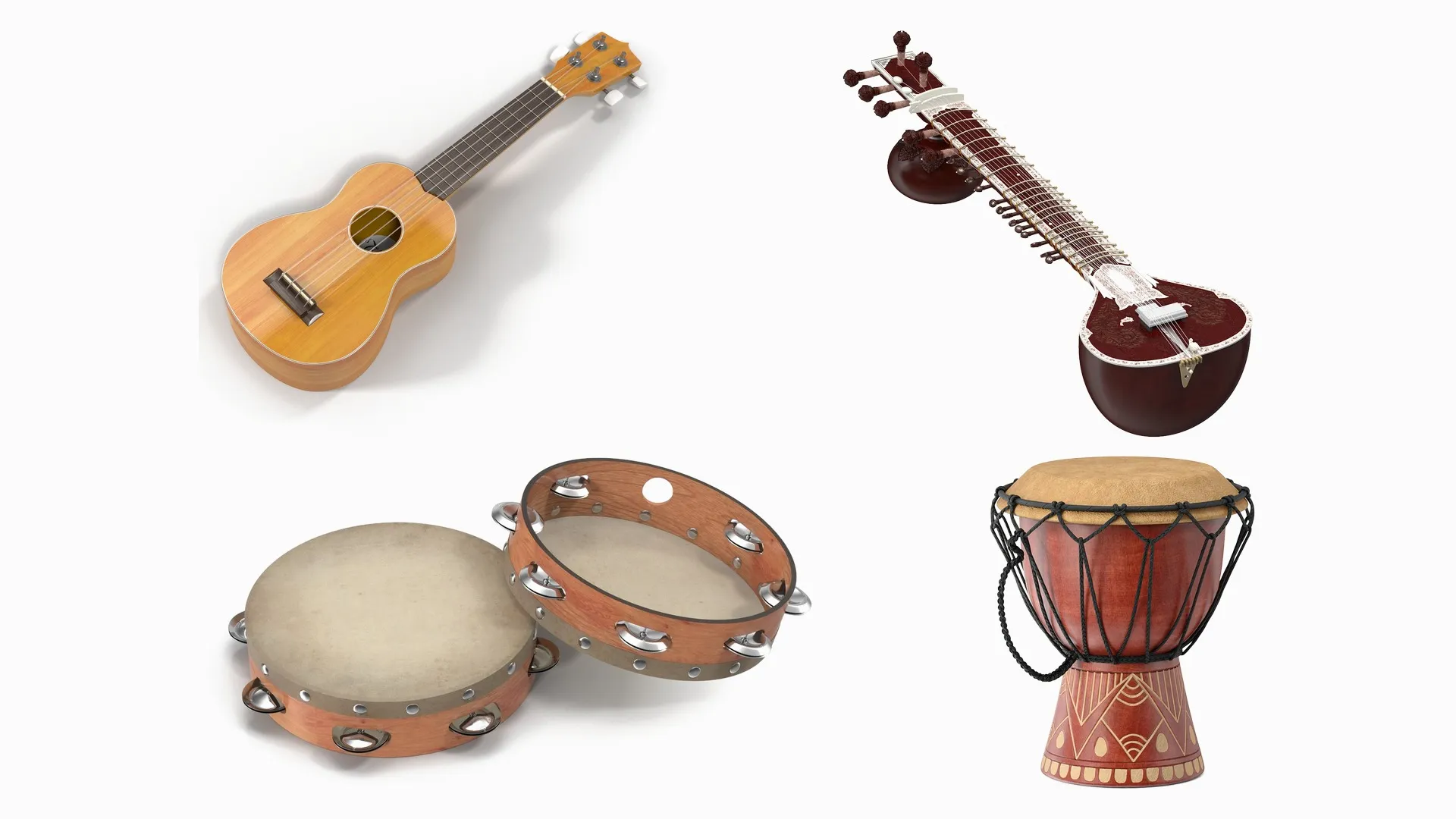 Musical Instruments Collection 7 3D Model Pack | CGTrader