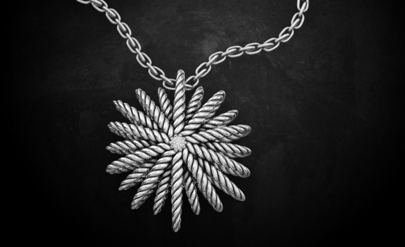 Stylish female pendant 170 3D print model_5