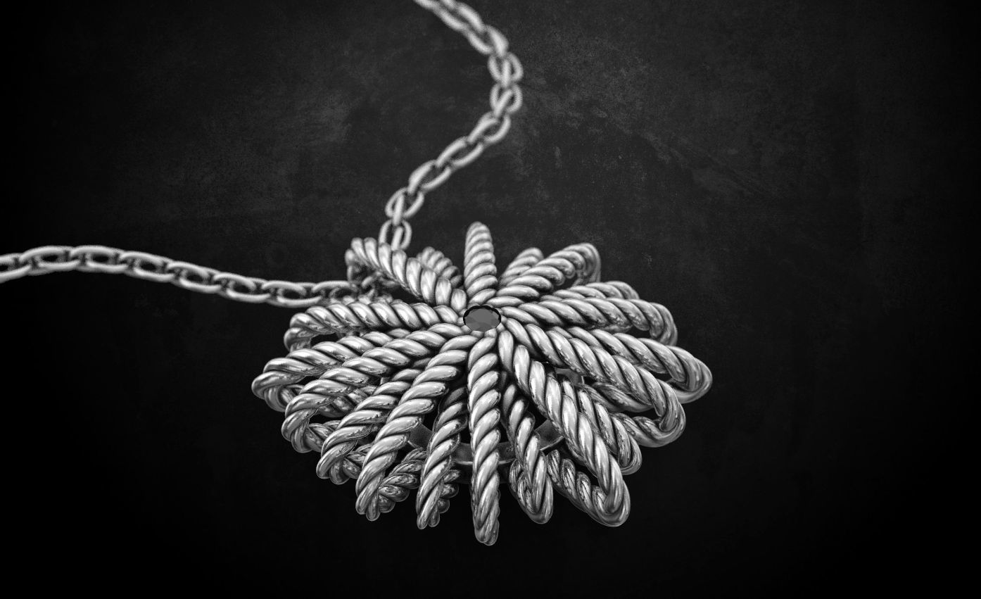 Stylish female pendant 170 3D print model_2