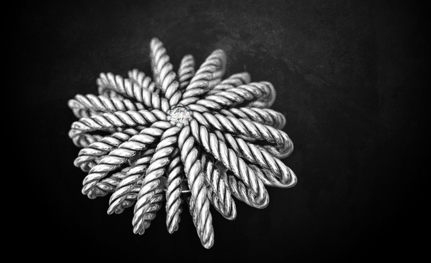 Stylish female pendant 170 3D print model_9