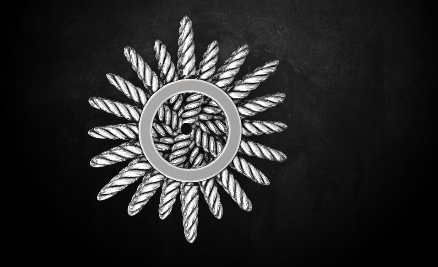 Stylish female pendant 170 3D print model_6