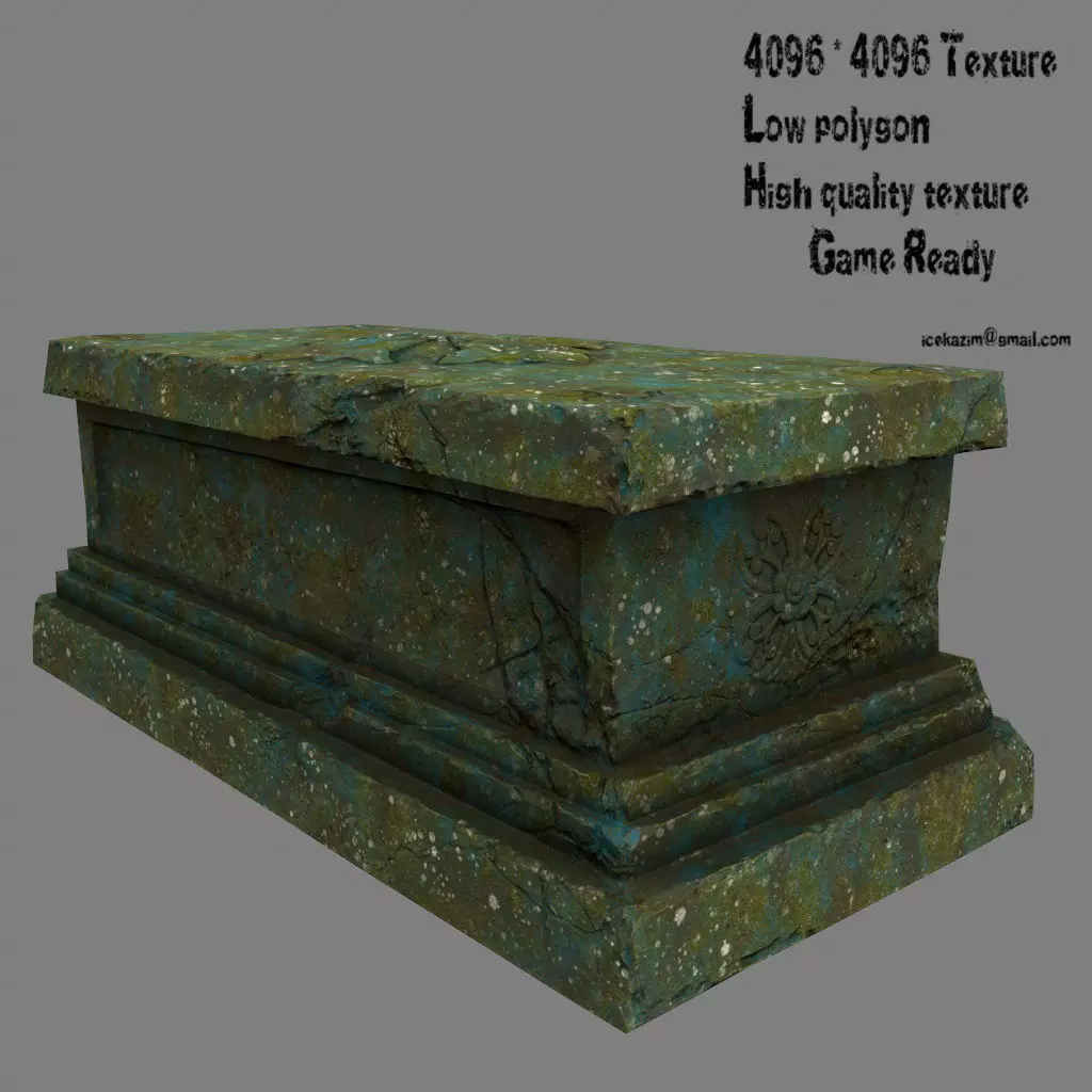 base statue 1 Low-poly 3D model_0