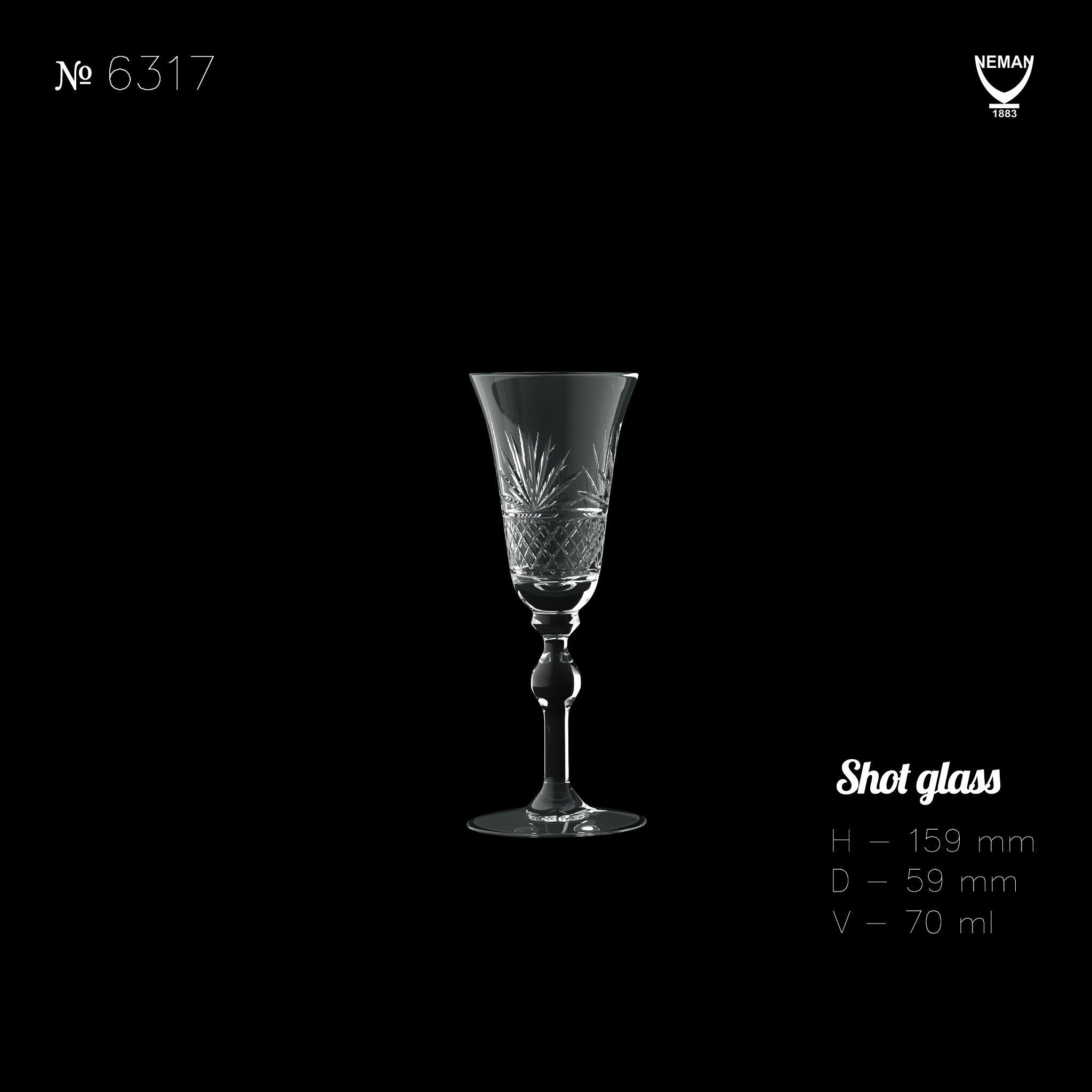 Set 6317 wine glass Low-poly 3D model_4