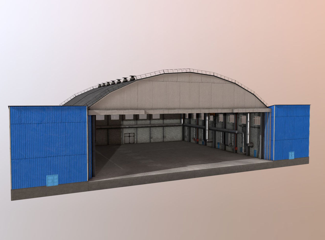 Airport Hangar1 UEEE Low-poly 3D model_29