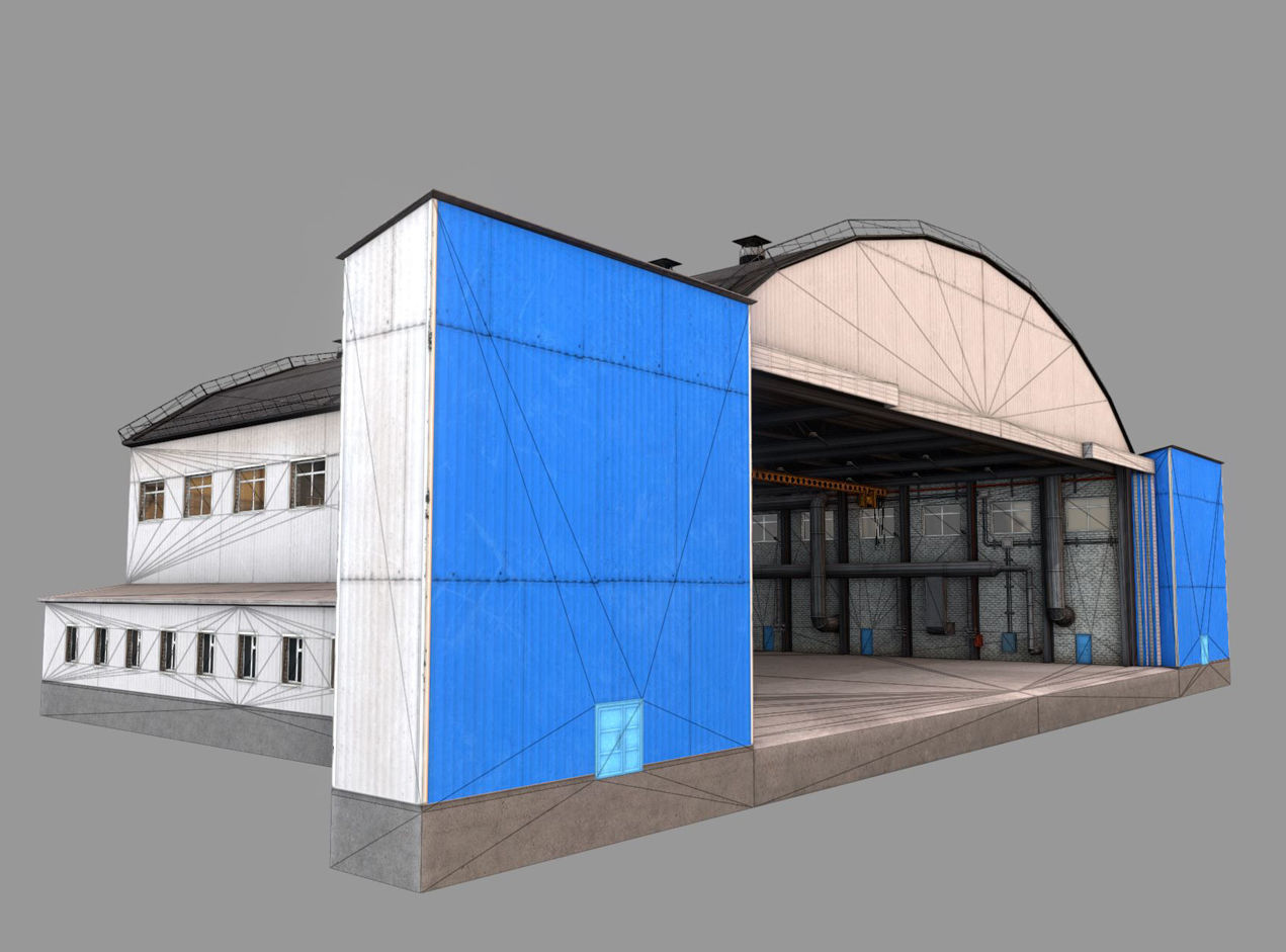 Airport Hangar1 UEEE Low-poly 3D model_26