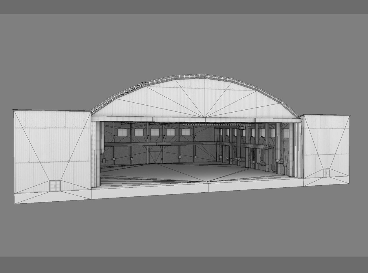 Airport Hangar1 UEEE Low-poly 3D model_14