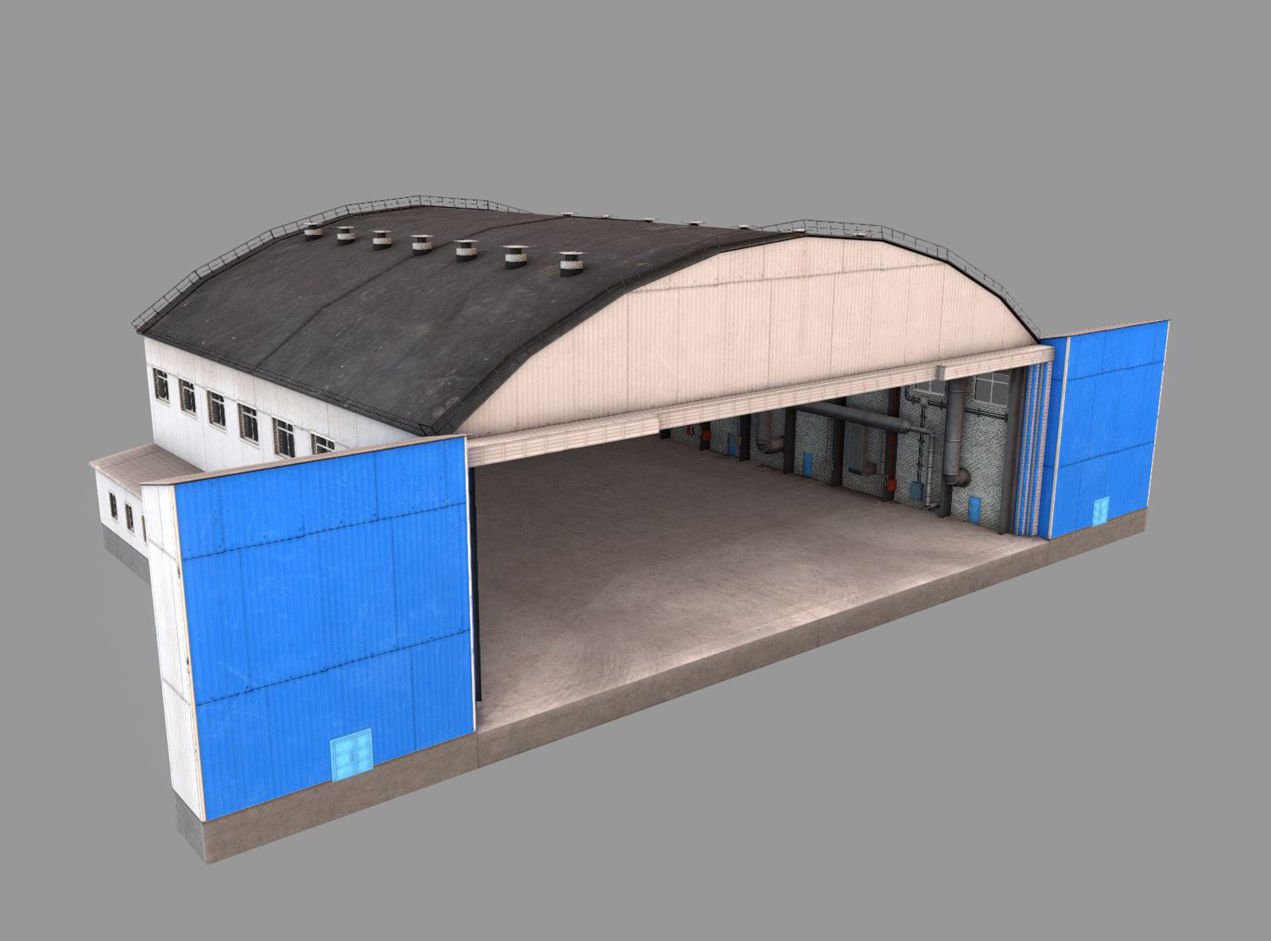 Airport Hangar1 UEEE Low-poly 3D model_25