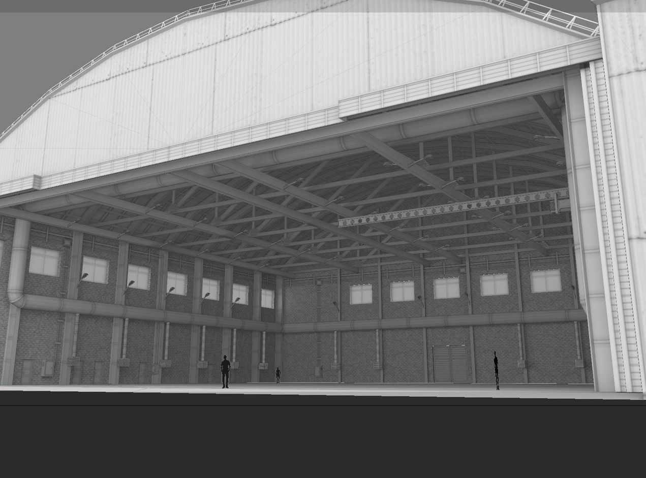 Airport Hangar1 UEEE Low-poly 3D model_19
