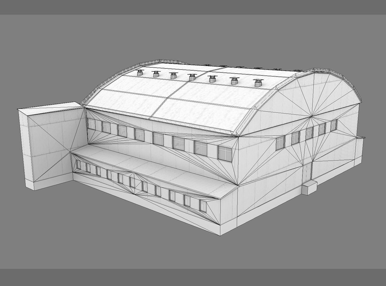 Airport Hangar1 UEEE Low-poly 3D model_13