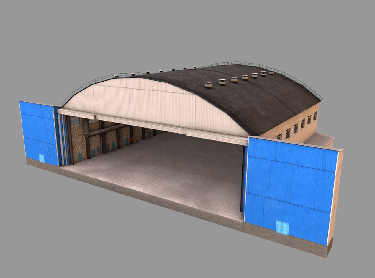 Airport Hangar1 UEEE Low-poly 3D model_24