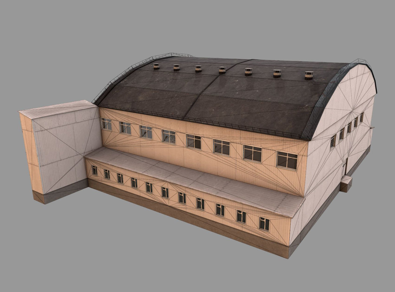 Airport Hangar1 UEEE Low-poly 3D model_23