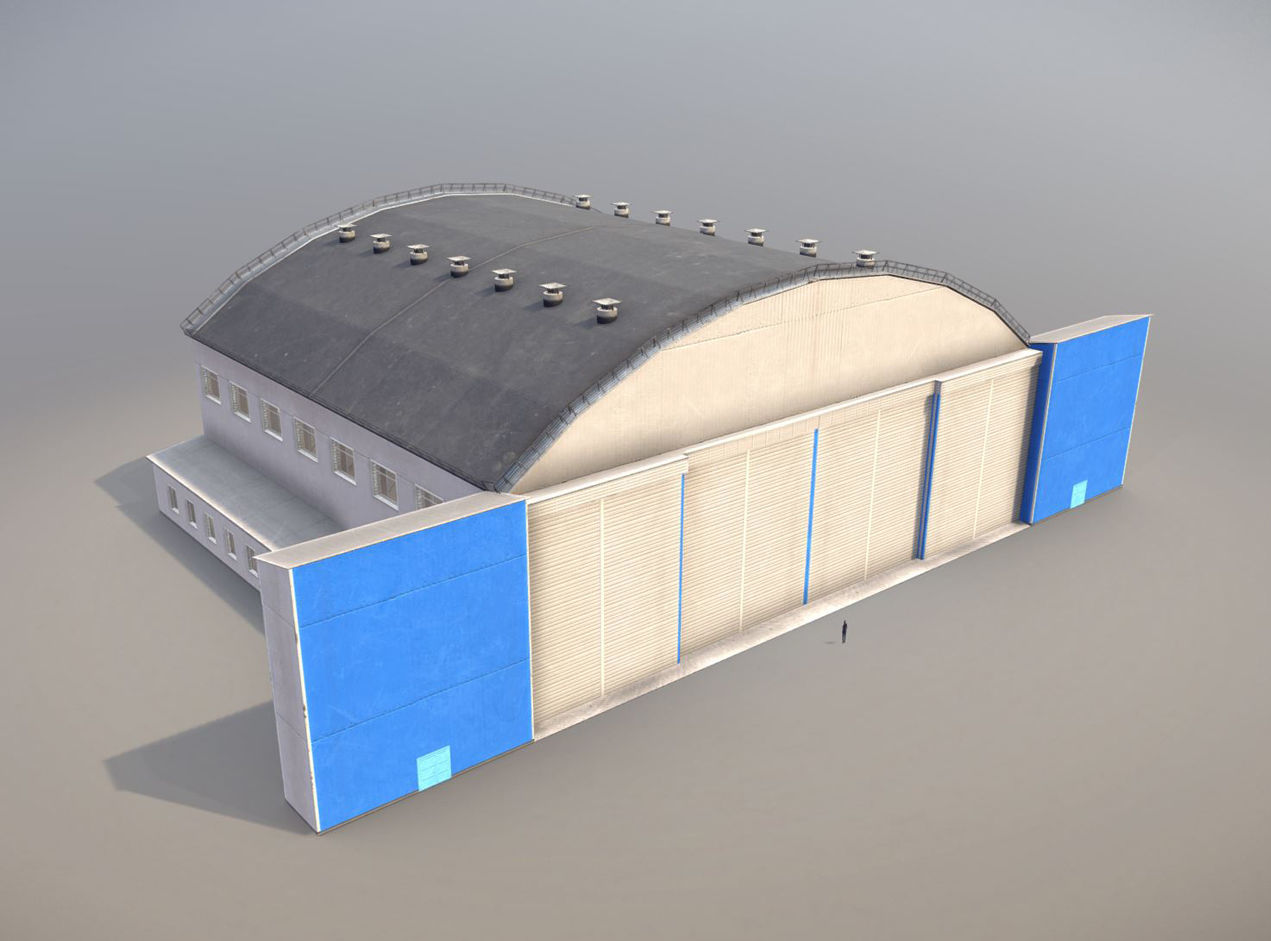 Airport Hangar1 UEEE Low-poly 3D model_5